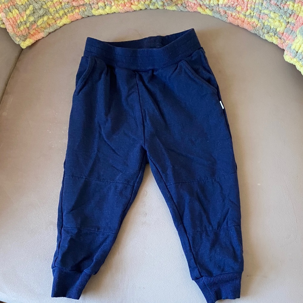 Little Sleepies Navy Blue Kids Jogger Pants 12-18 mos